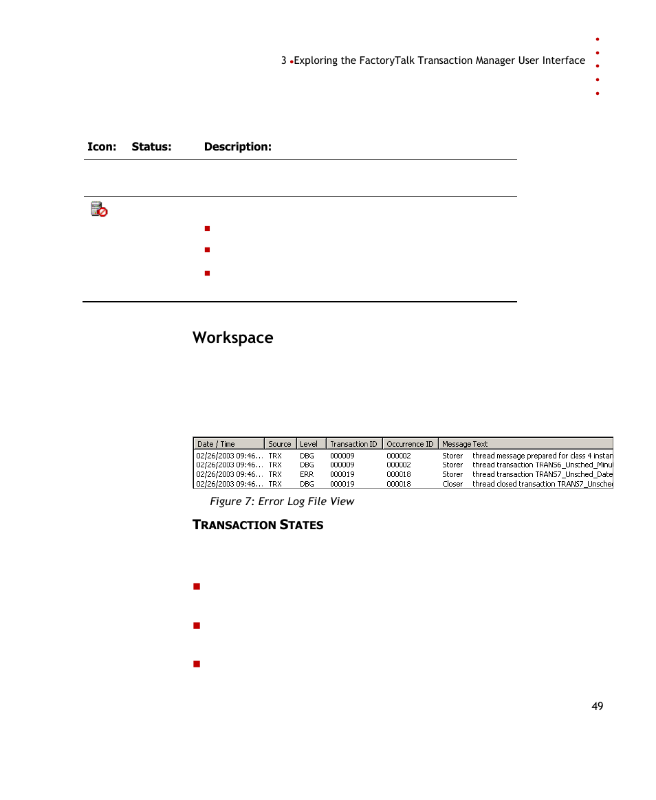 Workspace | Rockwell Automation FactoryTalk Transaction Manager User Guide User Manual | Page 49 / 186