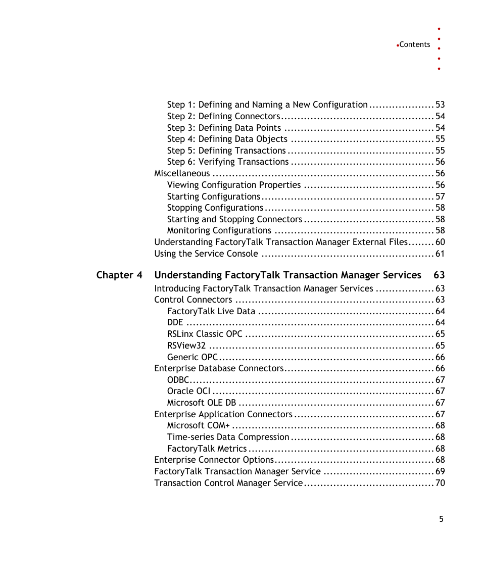 Rockwell Automation FactoryTalk Transaction Manager User Guide User Manual | Page 5 / 186