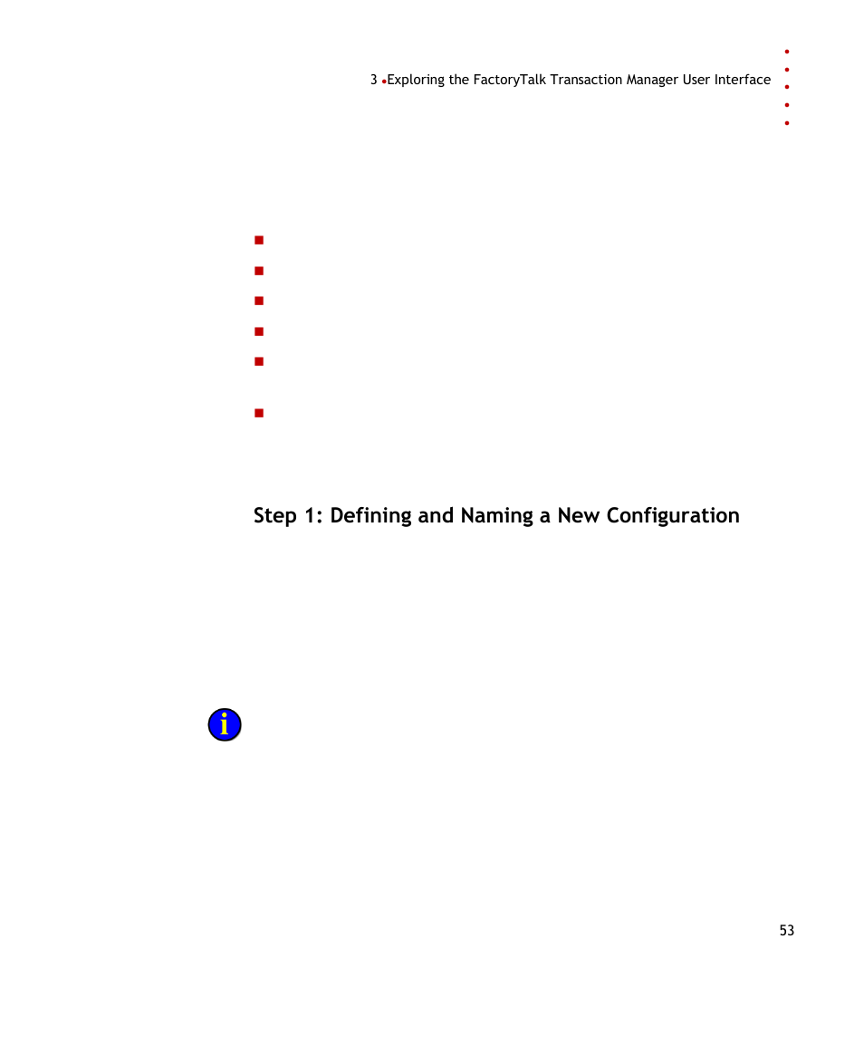 Step 1: defining and naming a new configuration | Rockwell Automation FactoryTalk Transaction Manager User Guide User Manual | Page 53 / 186