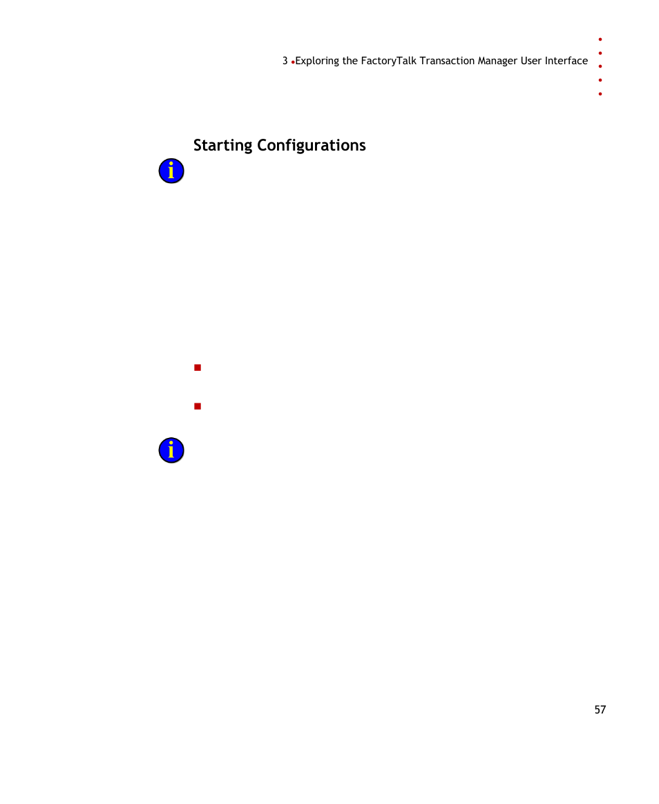 Starting configurations | Rockwell Automation FactoryTalk Transaction Manager User Guide User Manual | Page 57 / 186