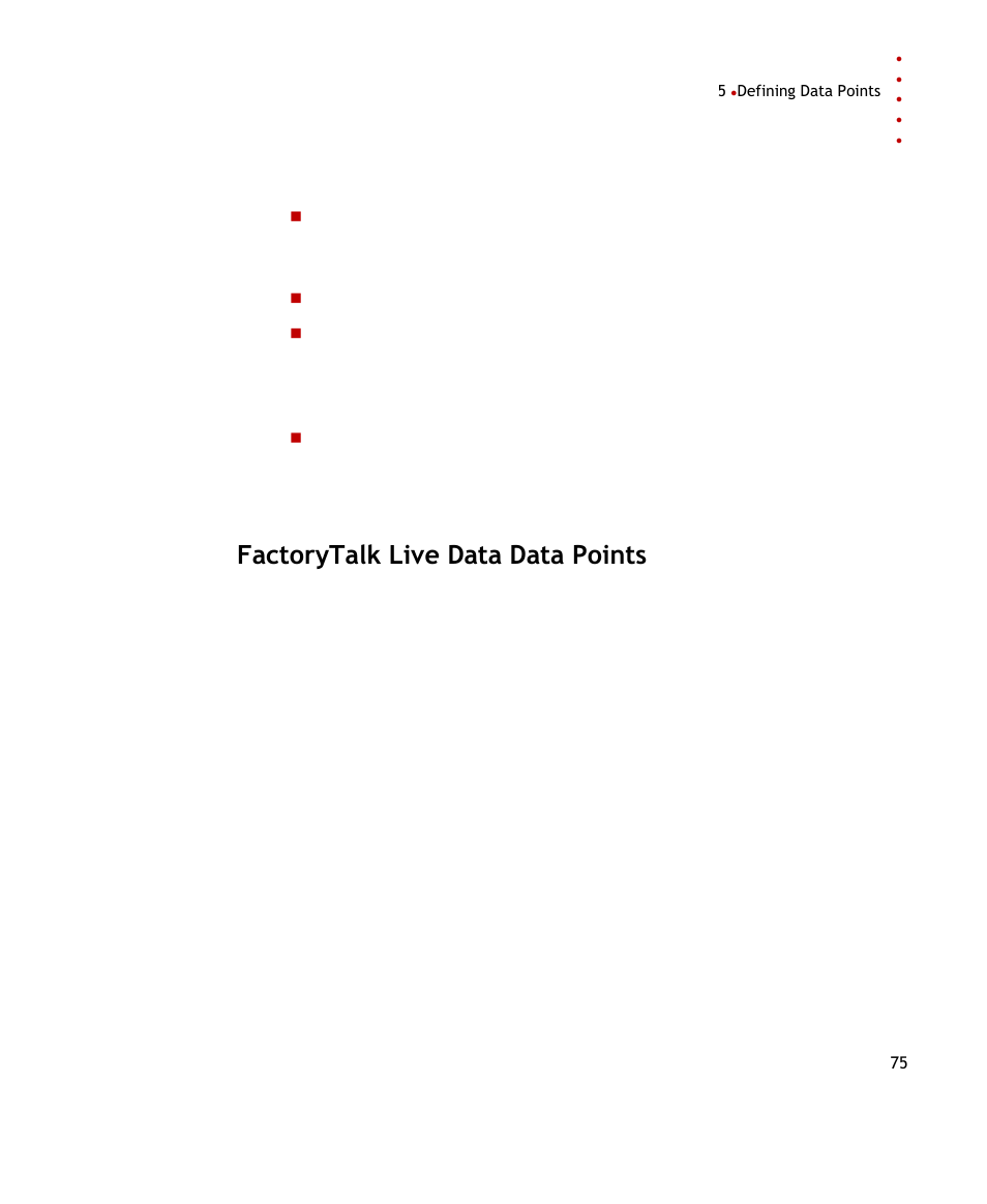 Factorytalk live data data points | Rockwell Automation FactoryTalk Transaction Manager User Guide User Manual | Page 75 / 186