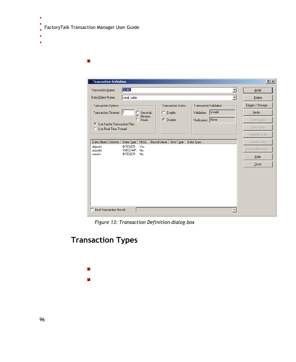 Transaction types | Rockwell Automation FactoryTalk Transaction Manager User Guide User Manual | Page 96 / 186