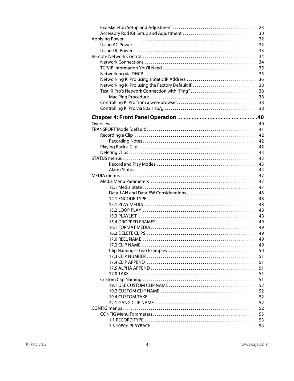 AJA Ki Pro User Manual | Page 3 / 110