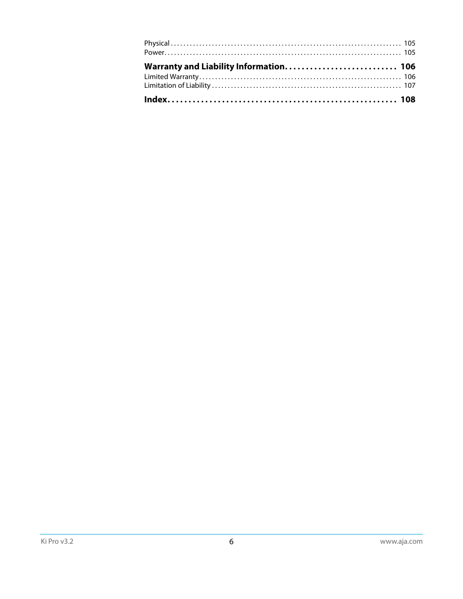 AJA Ki Pro User Manual | Page 6 / 110