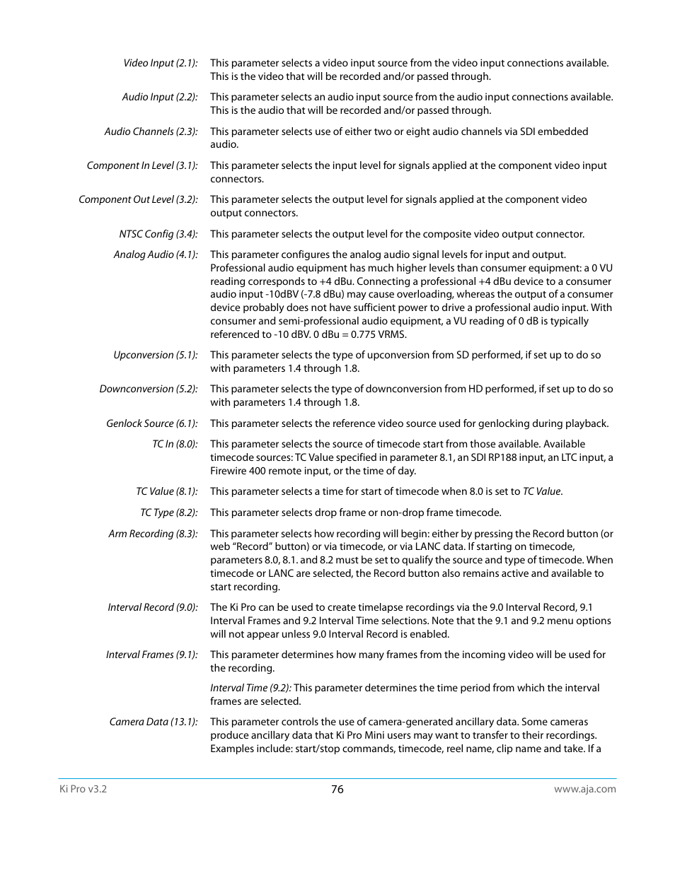 AJA Ki Pro User Manual | Page 76 / 110