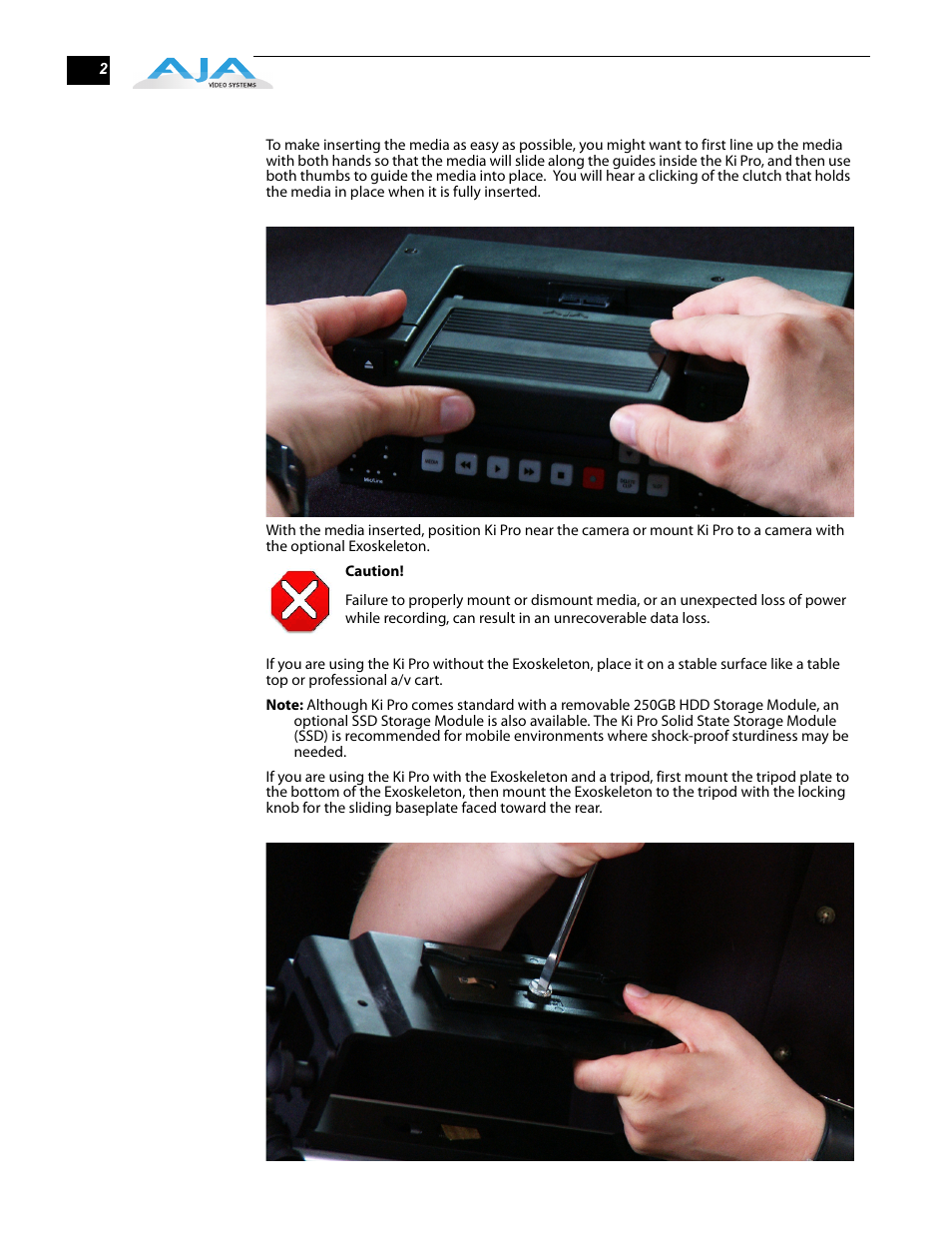 AJA Ki Pro User Manual | Page 2 / 16