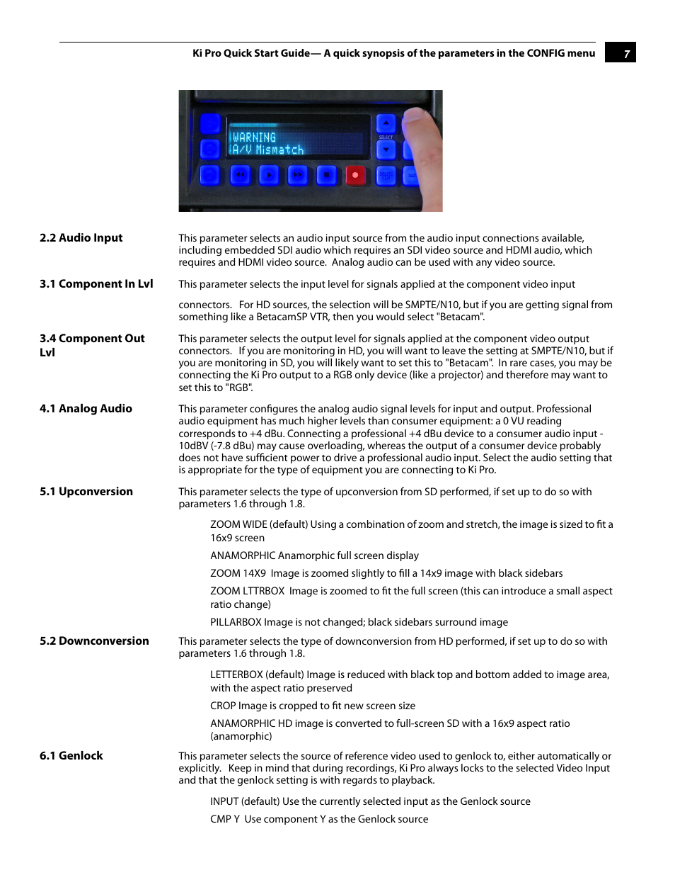 AJA Ki Pro User Manual | Page 7 / 16