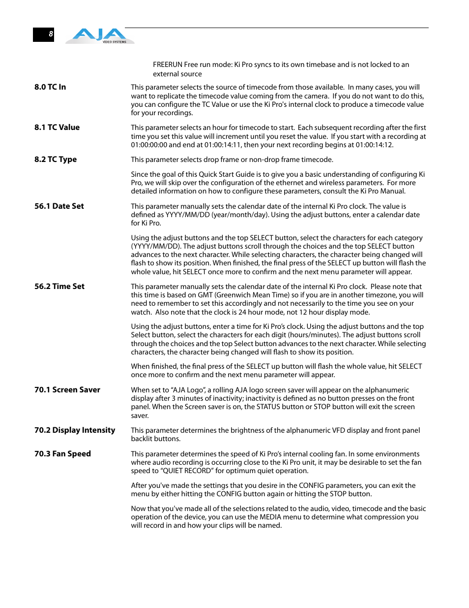 AJA Ki Pro User Manual | Page 8 / 16