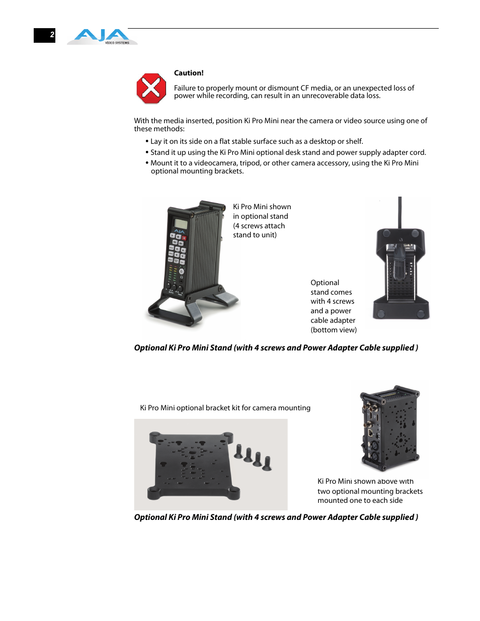 AJA Ki Pro Mini User Manual | Page 2 / 10