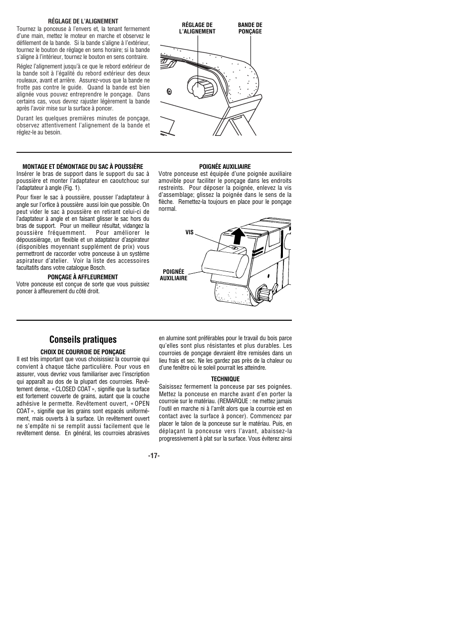 Conseils pratiques | Bosch 1274DVS User Manual | Page 17 / 32