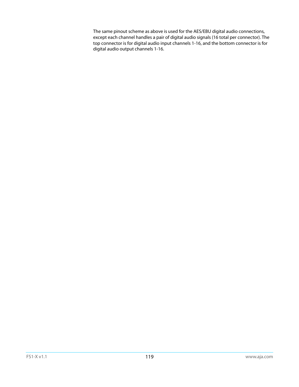 AJA FS1-X Manual User Manual | Page 119 / 137