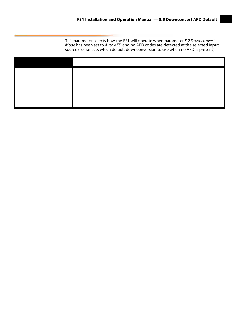 5 downconvert afd default | AJA FS1 Version 2.2.2.1 User Manual | Page 59 / 140