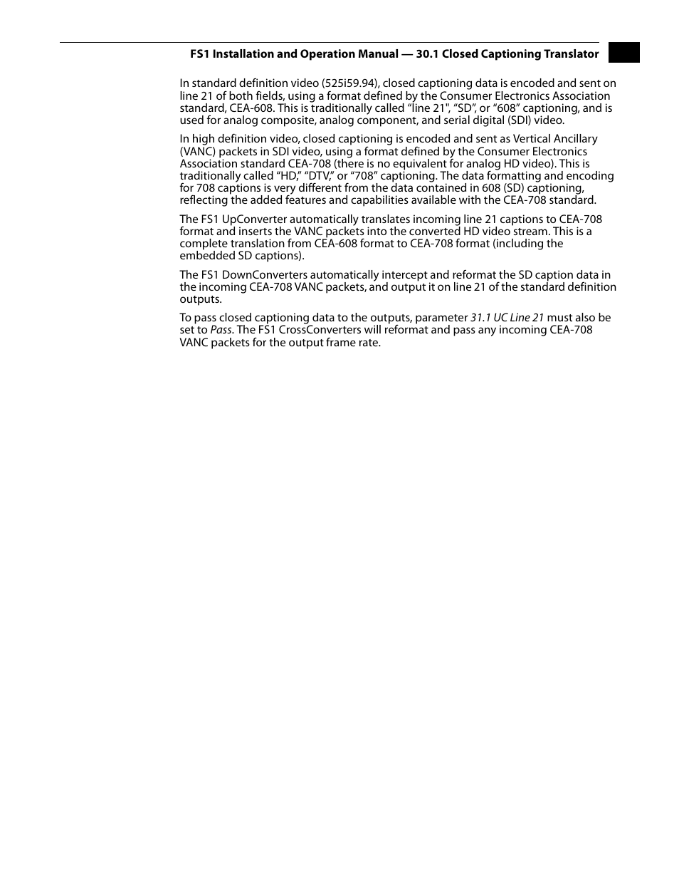 AJA FS1 Version 2.2.2.1 User Manual | Page 69 / 140