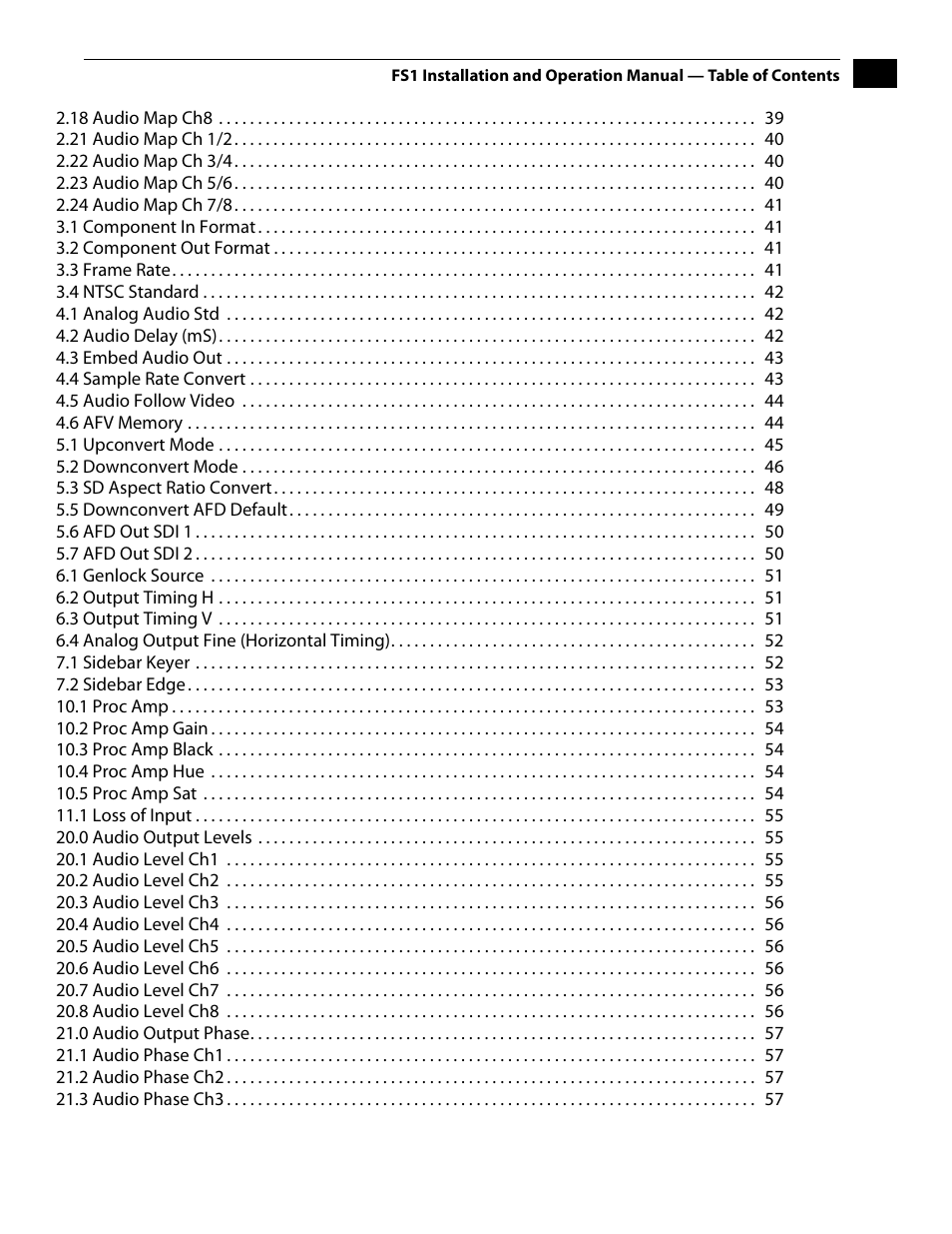 AJA FS1 Version 2.2.2.1 User Manual | Page 7 / 140