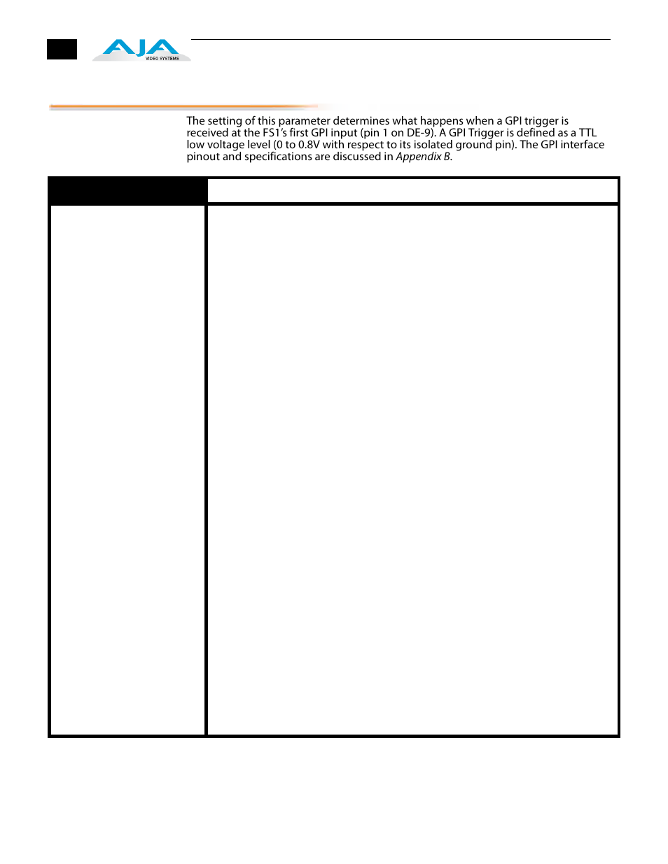1 gpi in 1 response | AJA FS1 Version 2.2.2.1 User Manual | Page 72 / 140
