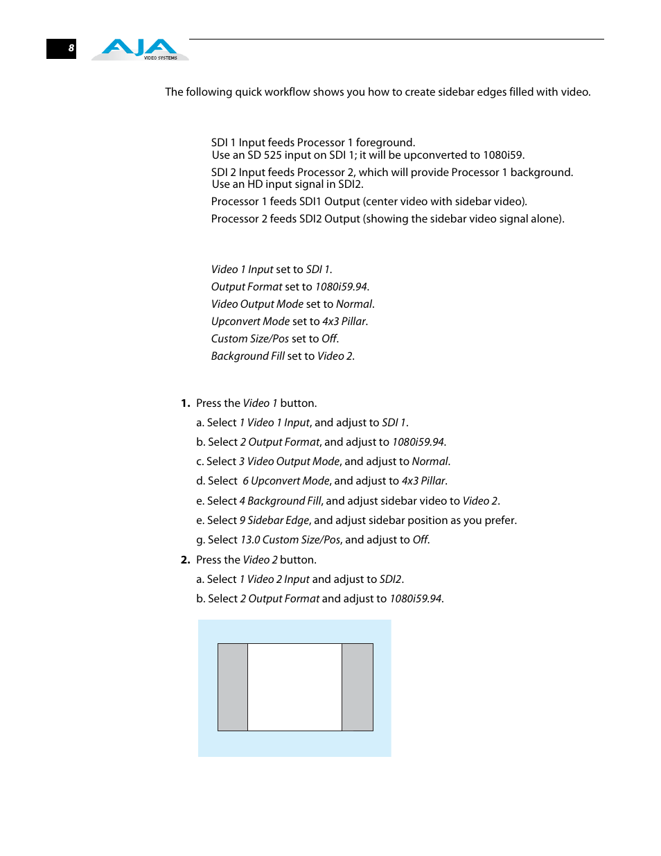 Sidebar video | AJA FS2 Quick Start User Manual | Page 8 / 14