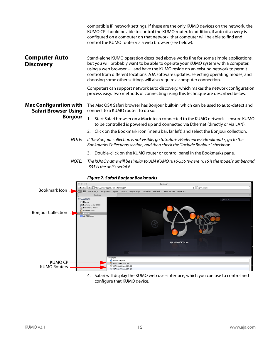 Computer auto discovery | AJA KUMO CP User Manual | Page 15 / 66