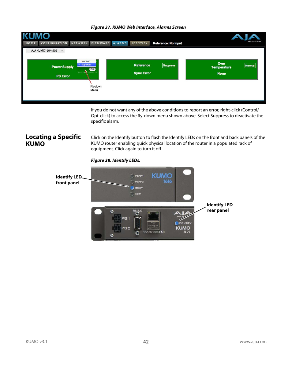 Locating a specific kumo | AJA KUMO CP User Manual | Page 42 / 66