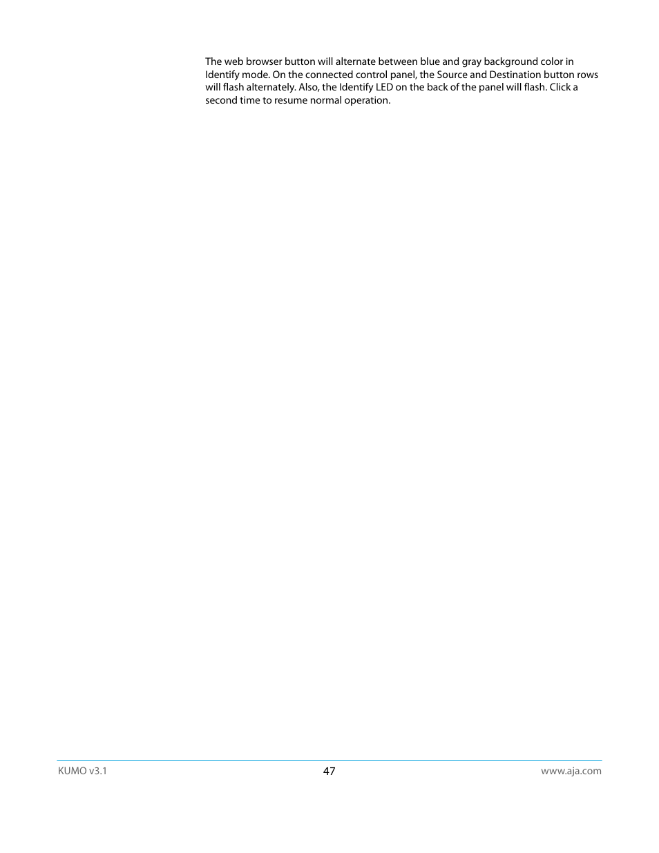 AJA KUMO CP User Manual | Page 47 / 66