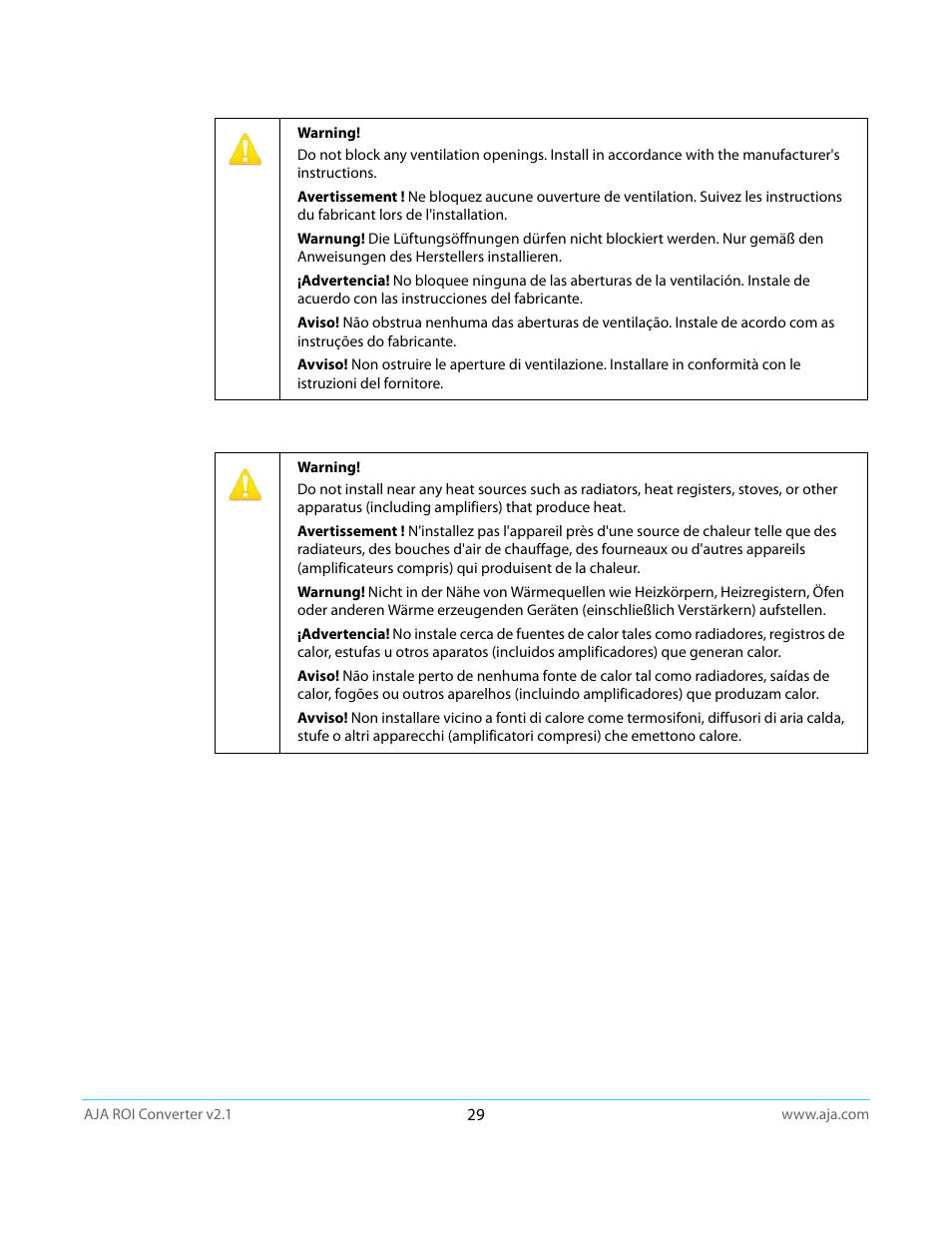 AJA ROI User Manual | Page 29 / 36