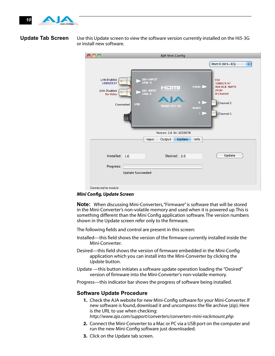 AJA Hi5-3G User Manual | Page 10 / 18