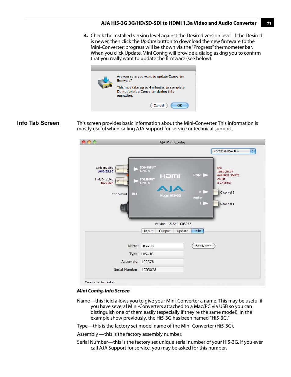 AJA Hi5-3G User Manual | Page 11 / 18