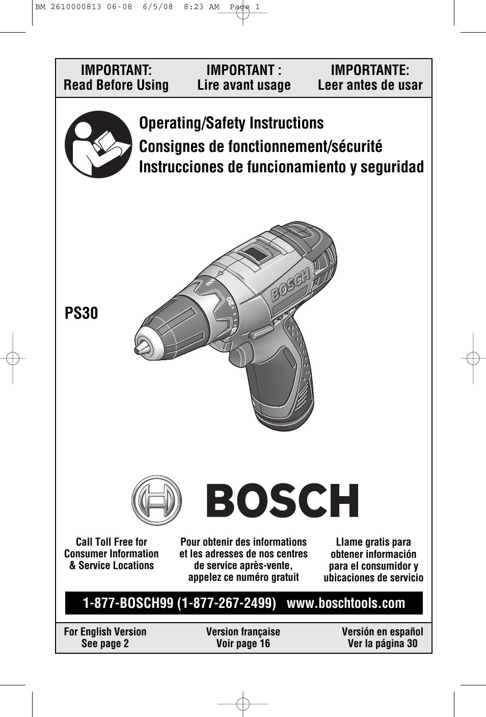 Bosch PS30 User Manual | 44 pages