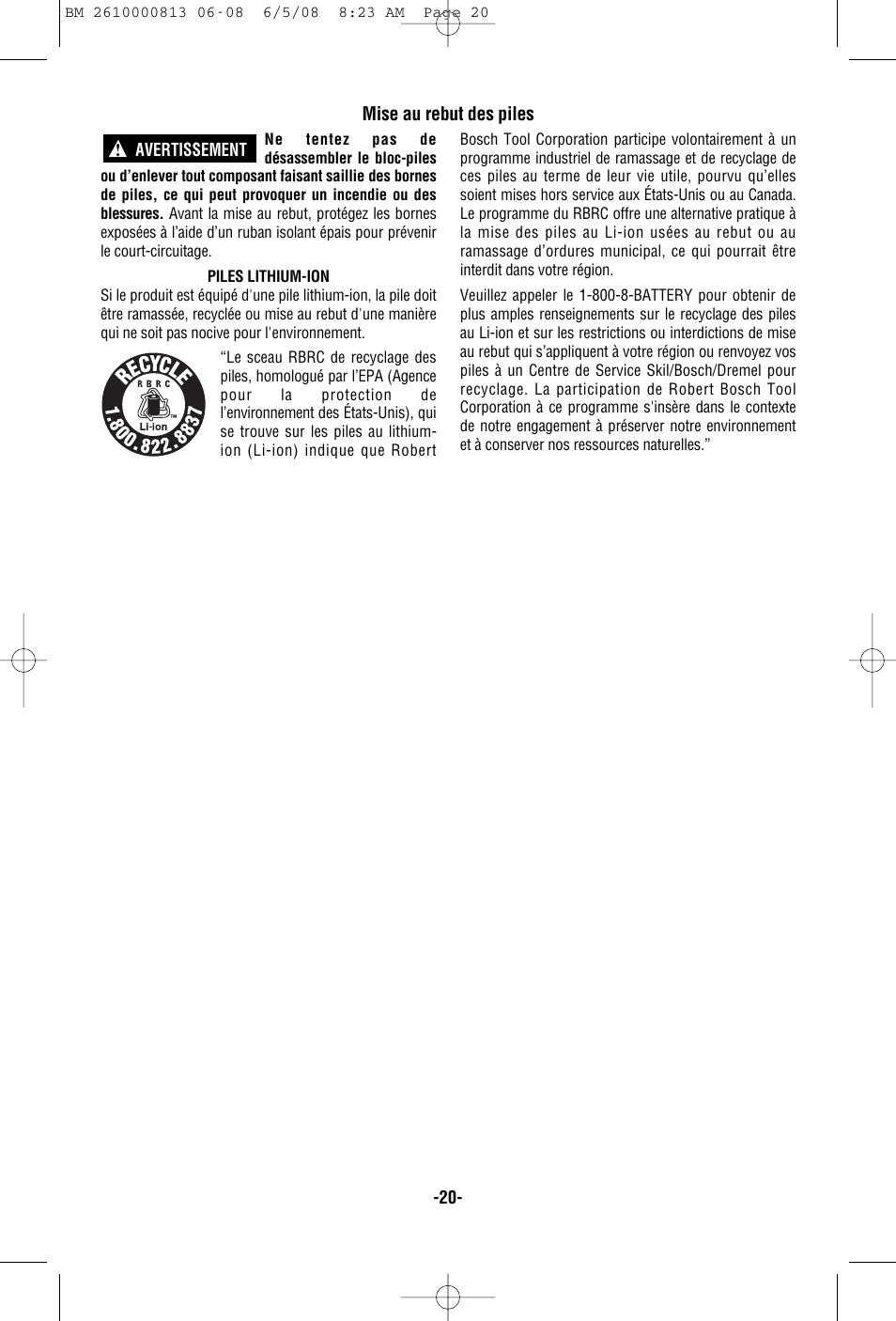 Bosch PS30 User Manual | Page 20 / 44