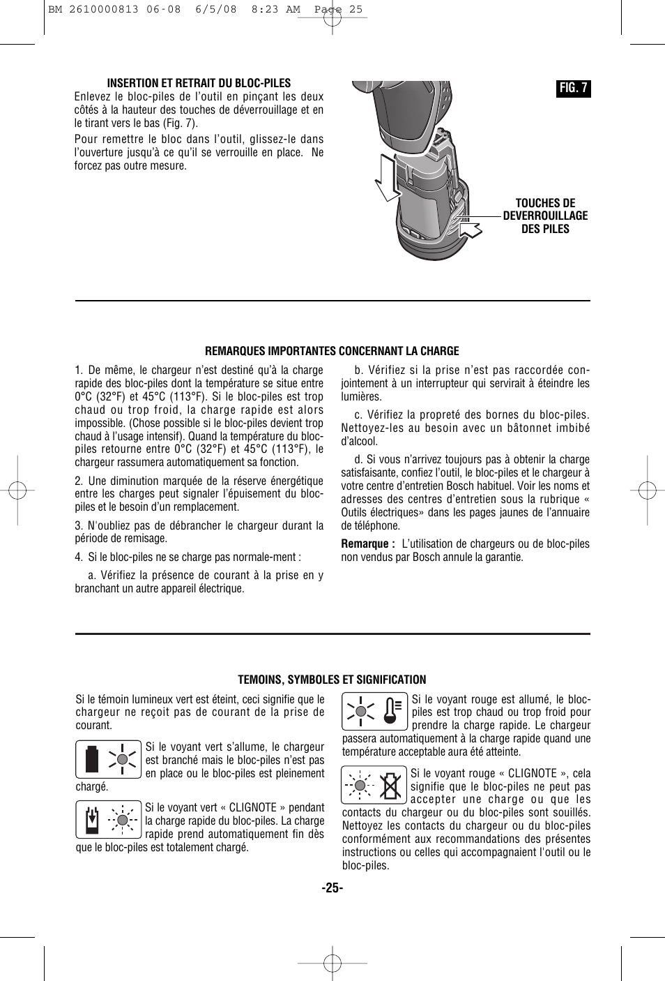 Bosch PS30 User Manual | Page 25 / 44