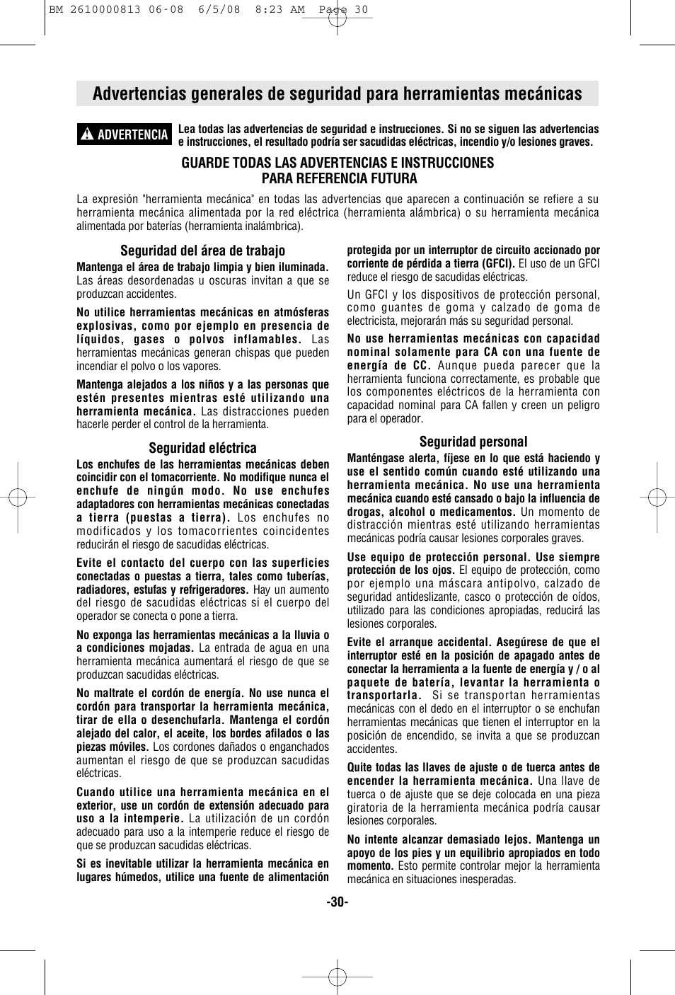 Bosch PS30 User Manual | Page 30 / 44