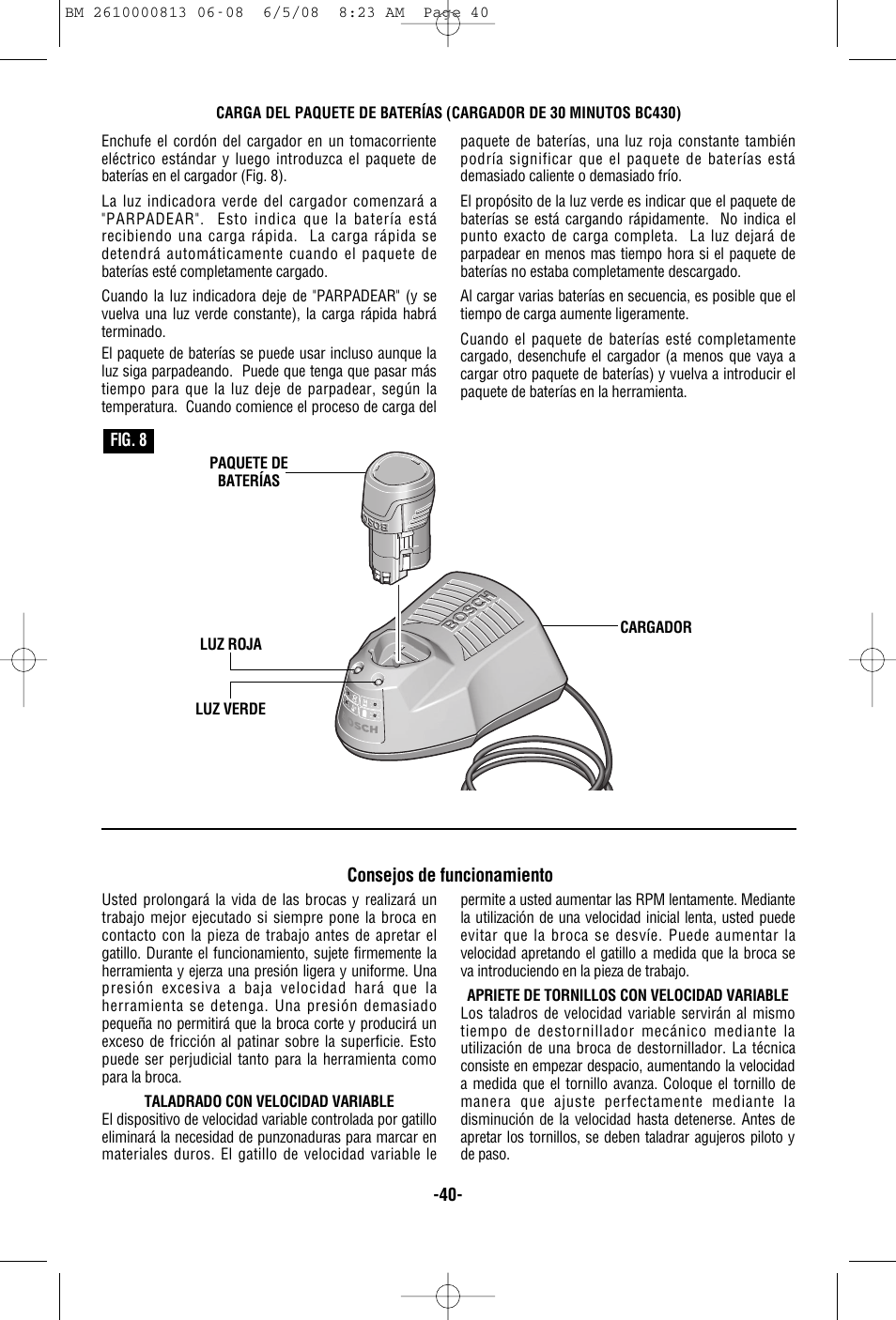 Bosch PS30 User Manual | Page 40 / 44