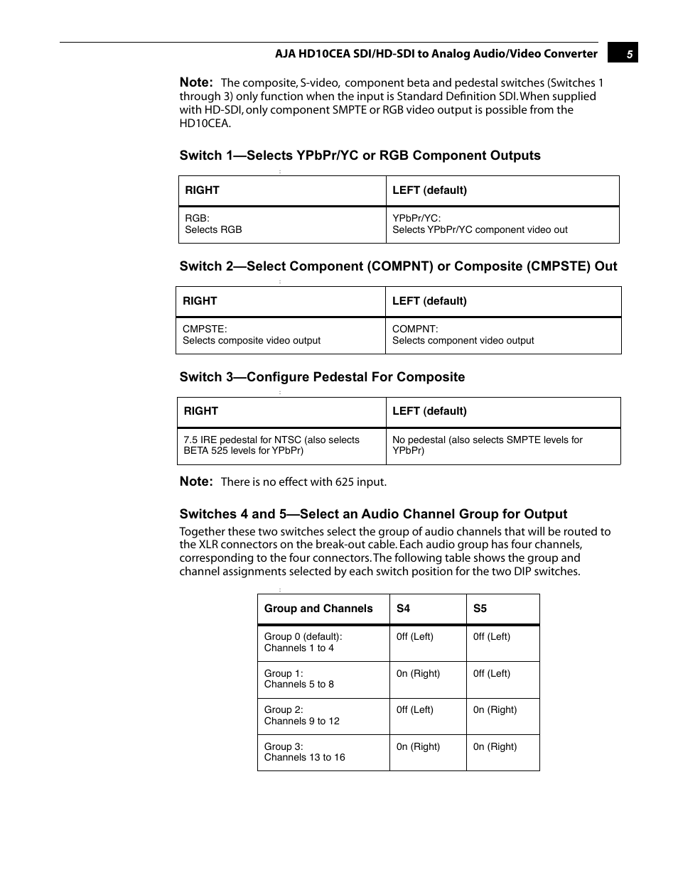 AJA HD10CEA User Manual | Page 5 / 8