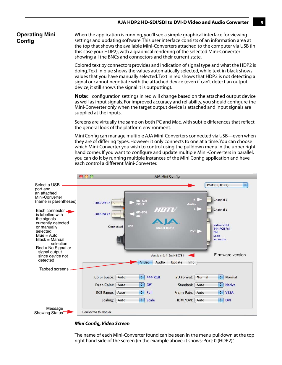 AJA HDP2 User Manual | Page 9 / 20