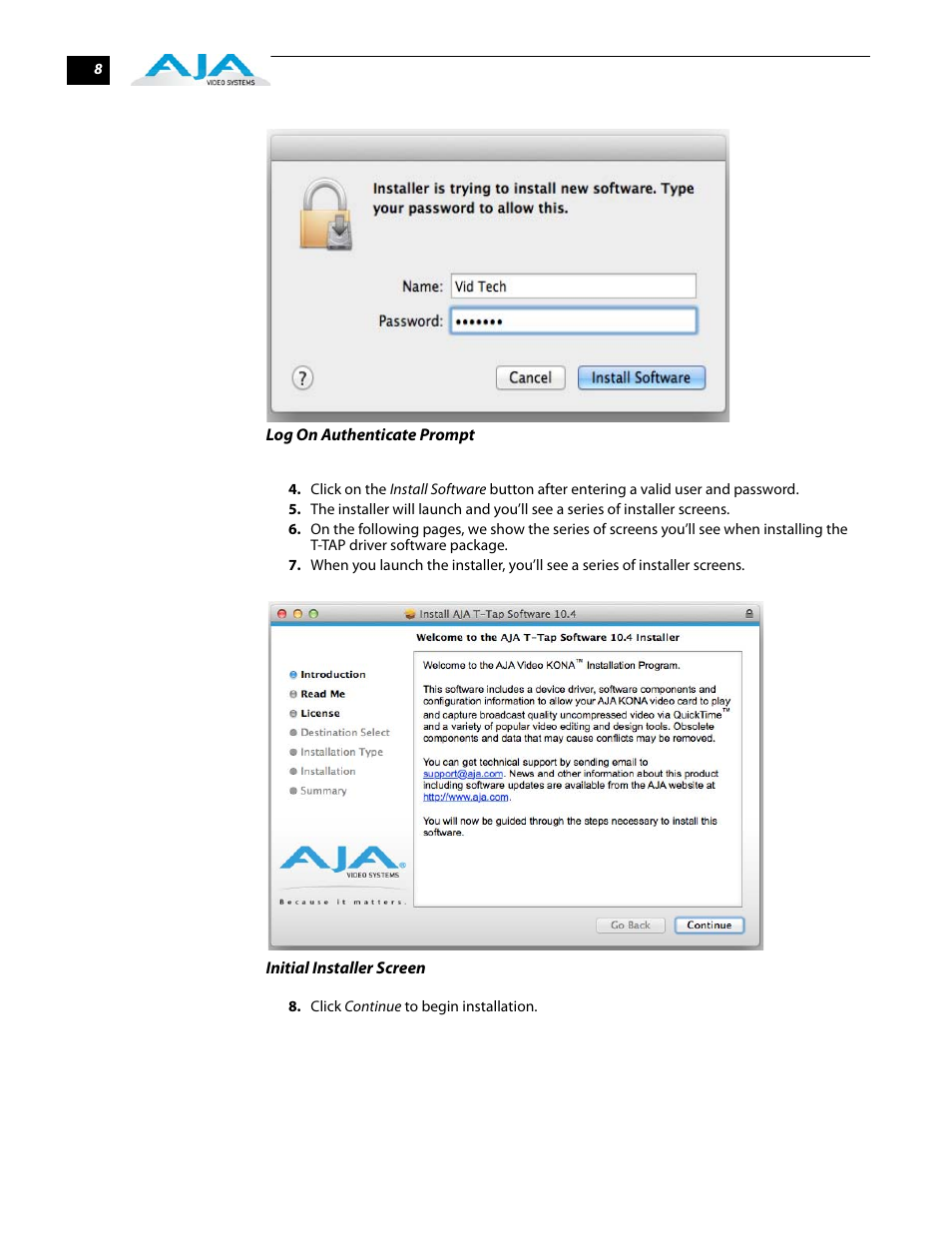 AJA T-TAP User Manual | Page 14 / 43