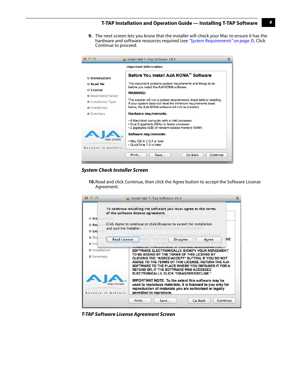AJA T-TAP User Manual | Page 15 / 43