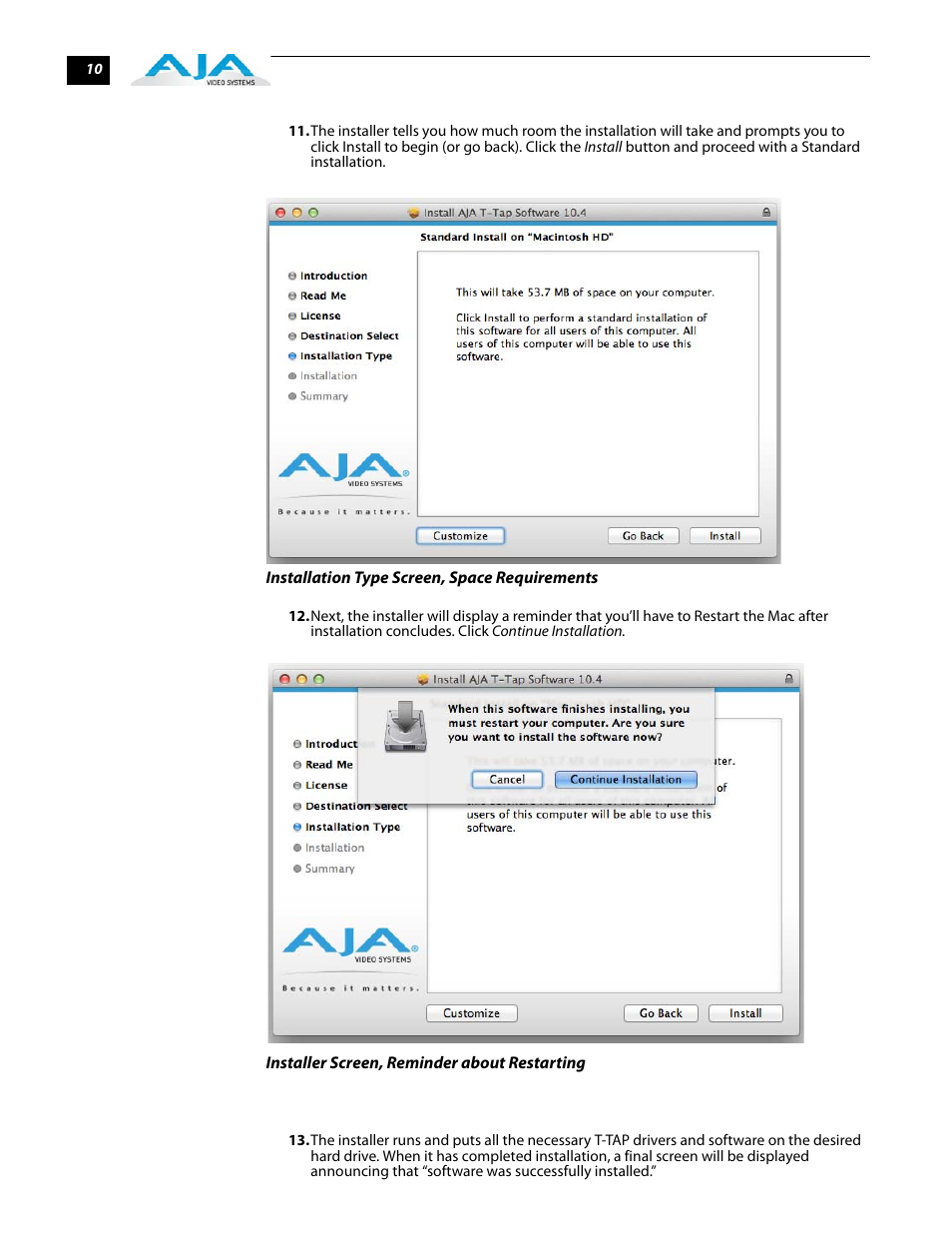 AJA T-TAP User Manual | Page 16 / 43