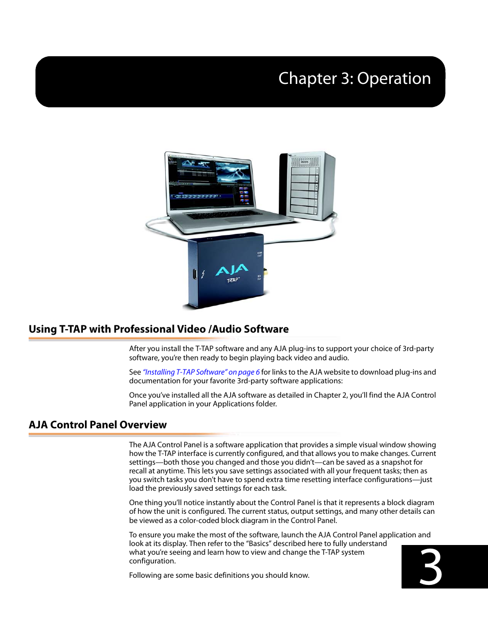 Chapter 3: operation | AJA T-TAP User Manual | Page 21 / 43