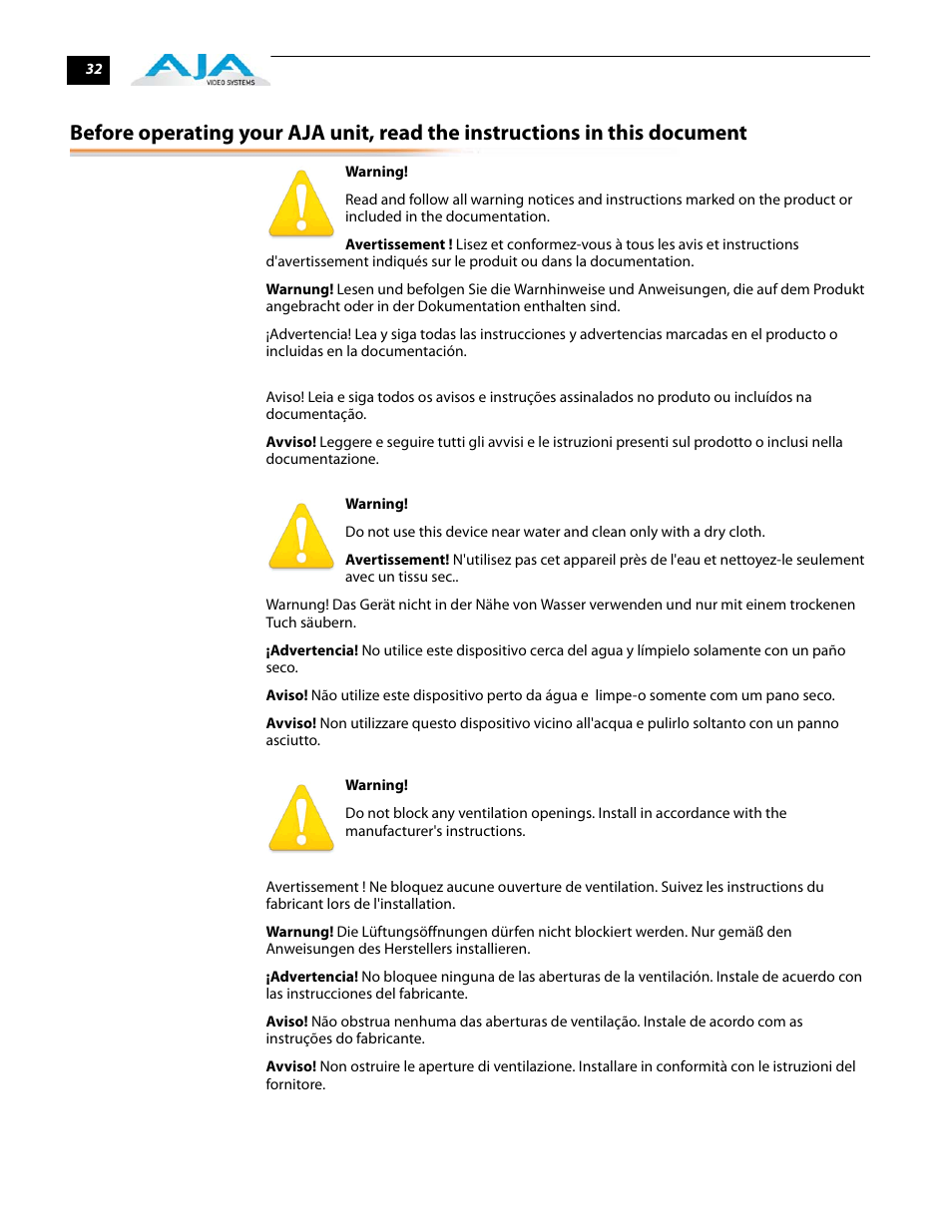 AJA T-TAP User Manual | Page 38 / 43