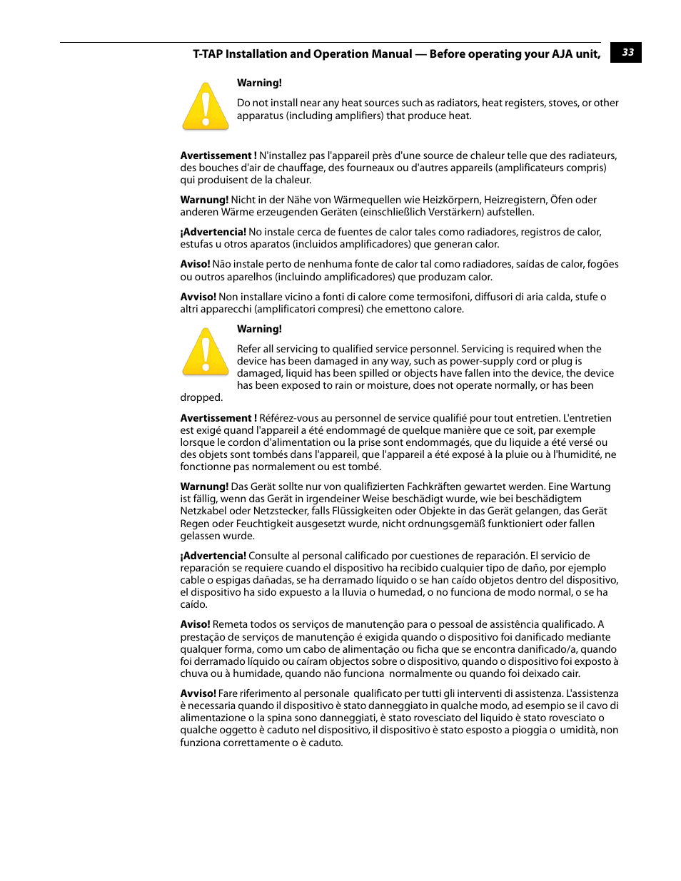 AJA T-TAP User Manual | Page 39 / 43