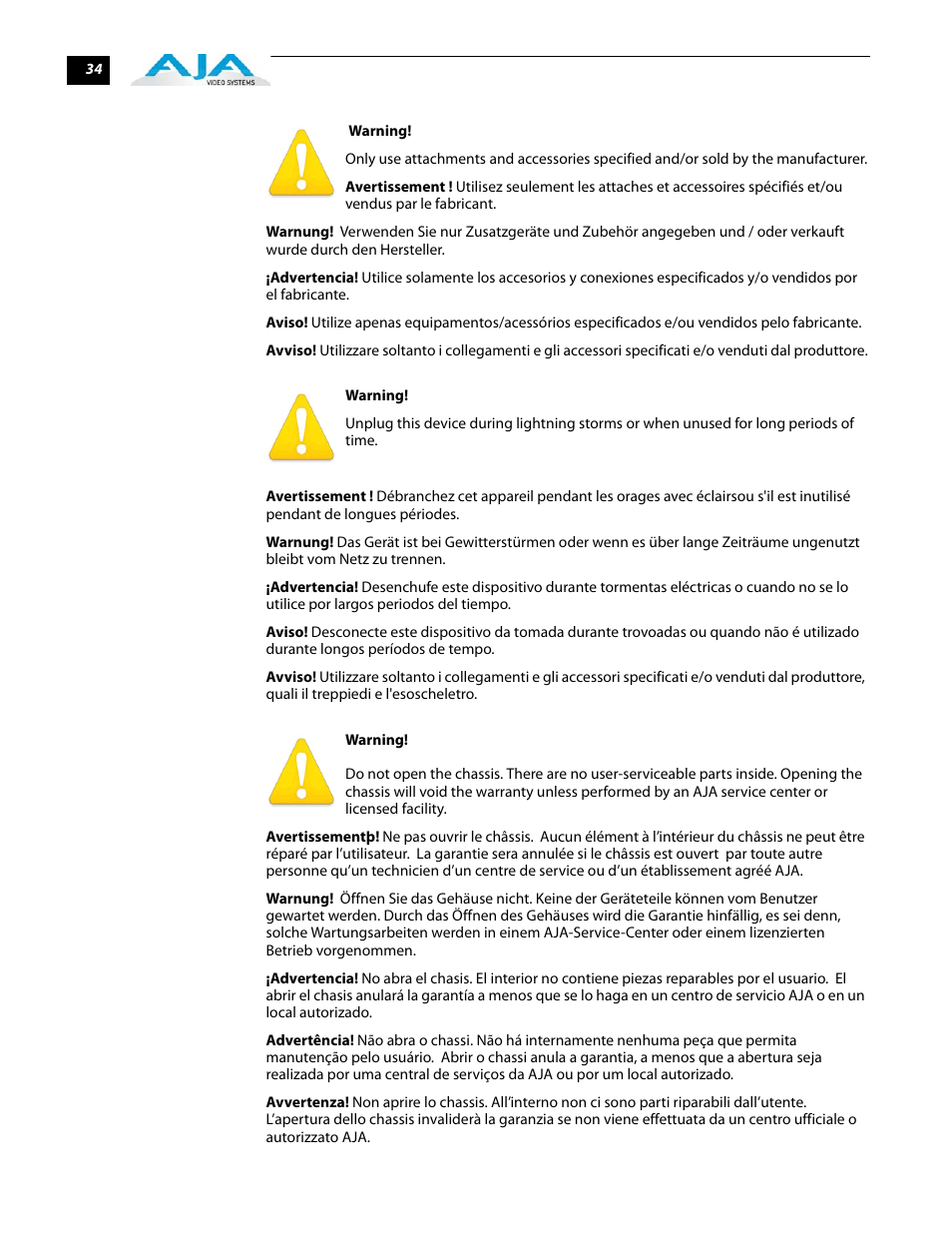 AJA T-TAP User Manual | Page 40 / 43