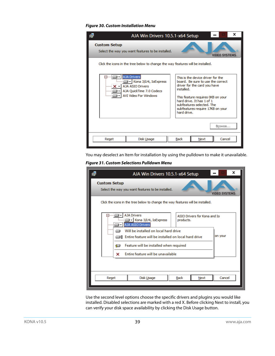 AJA KONA LHi User Manual | Page 39 / 97