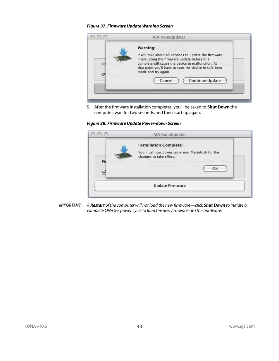 AJA KONA LHi User Manual | Page 43 / 97