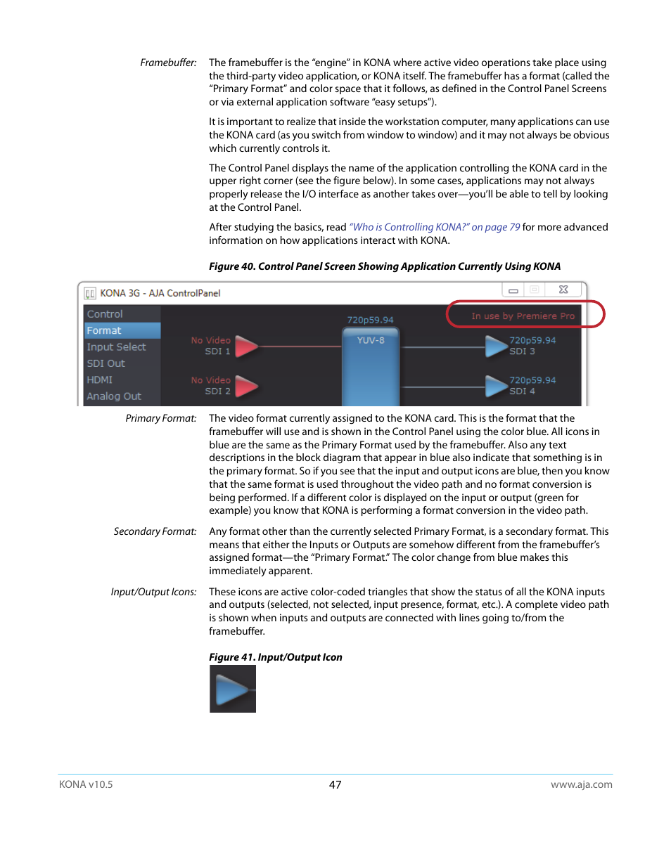AJA KONA LHi User Manual | Page 47 / 97