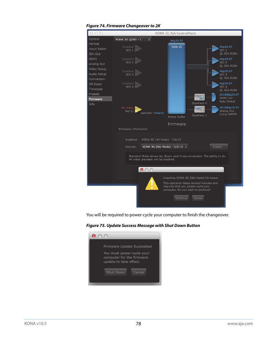 AJA KONA LHi User Manual | Page 78 / 97