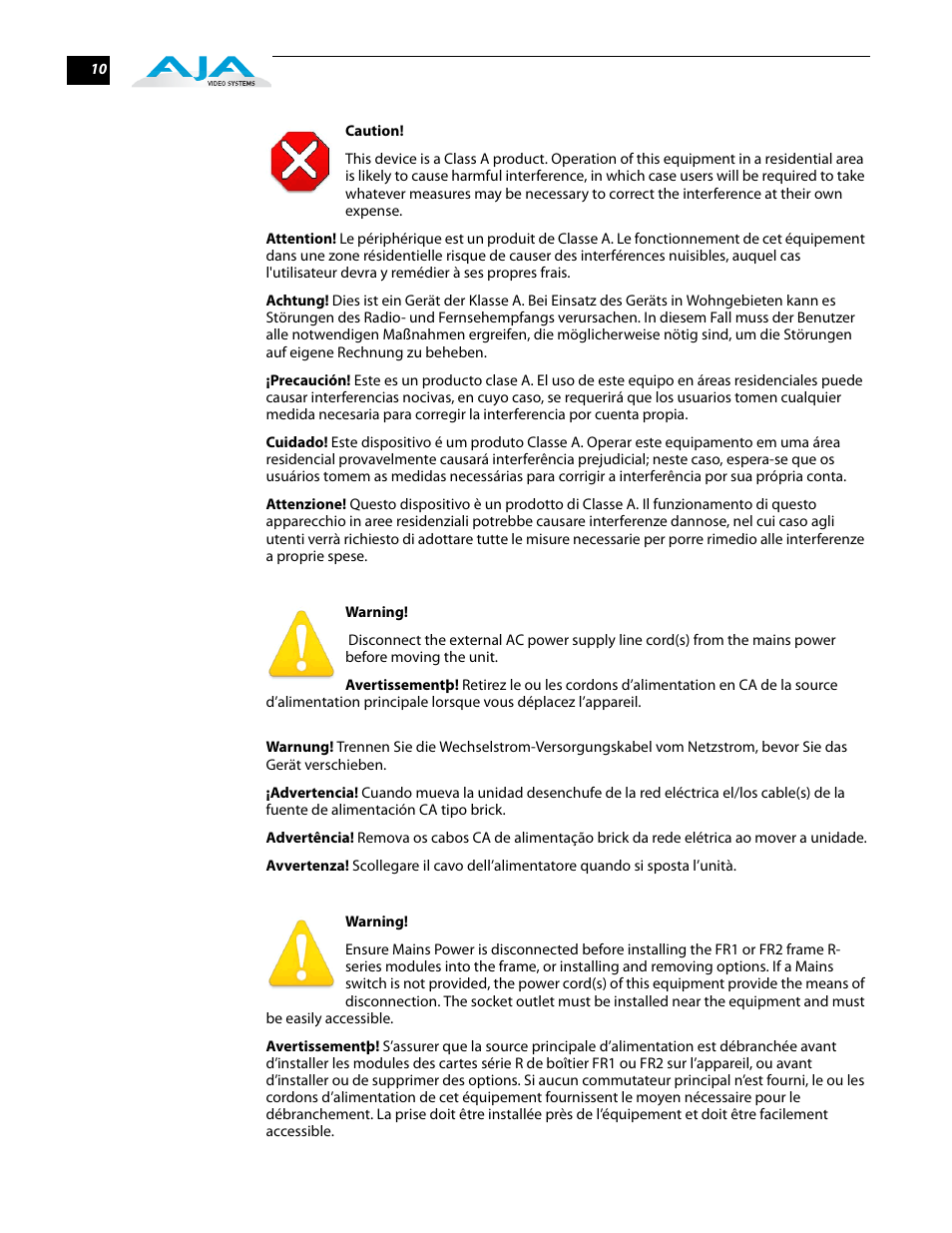 AJA DRM User Manual | Page 10 / 12