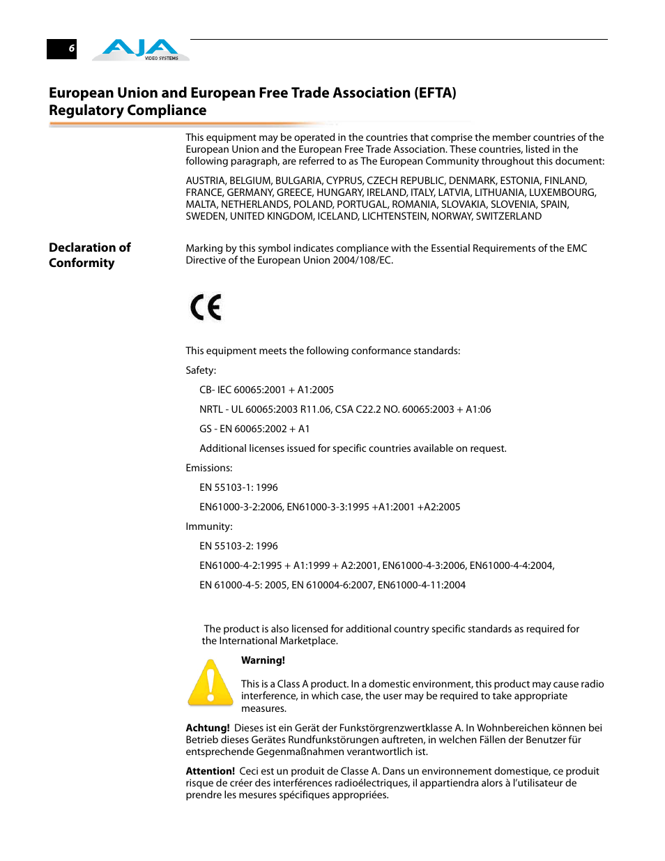 AJA DRM User Manual | Page 6 / 12