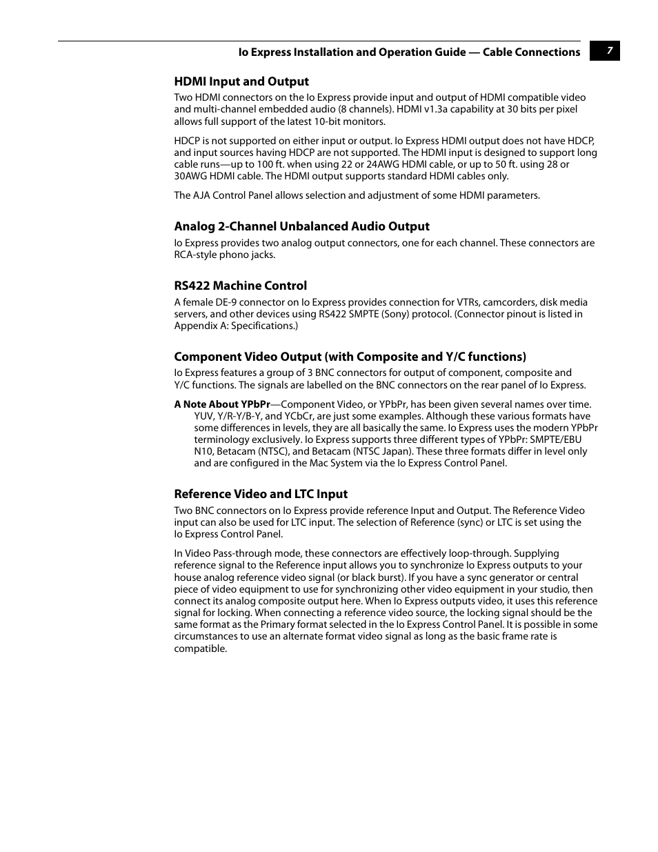 AJA IoExpress User Manual | Page 13 / 68