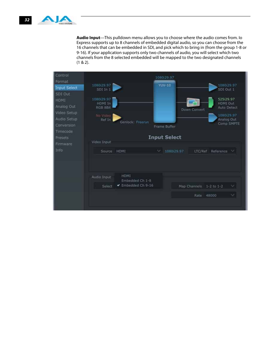 AJA IoExpress User Manual | Page 38 / 68