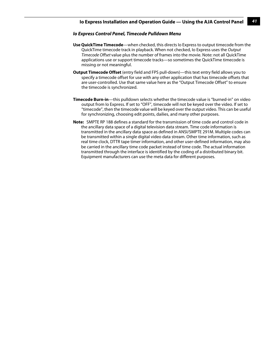 AJA IoExpress User Manual | Page 47 / 68