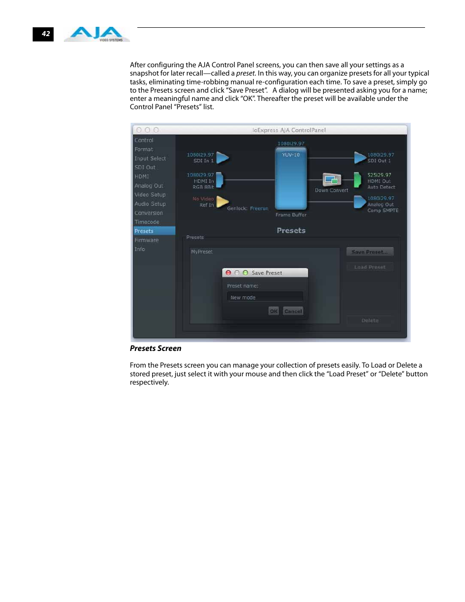 AJA IoExpress User Manual | Page 48 / 68